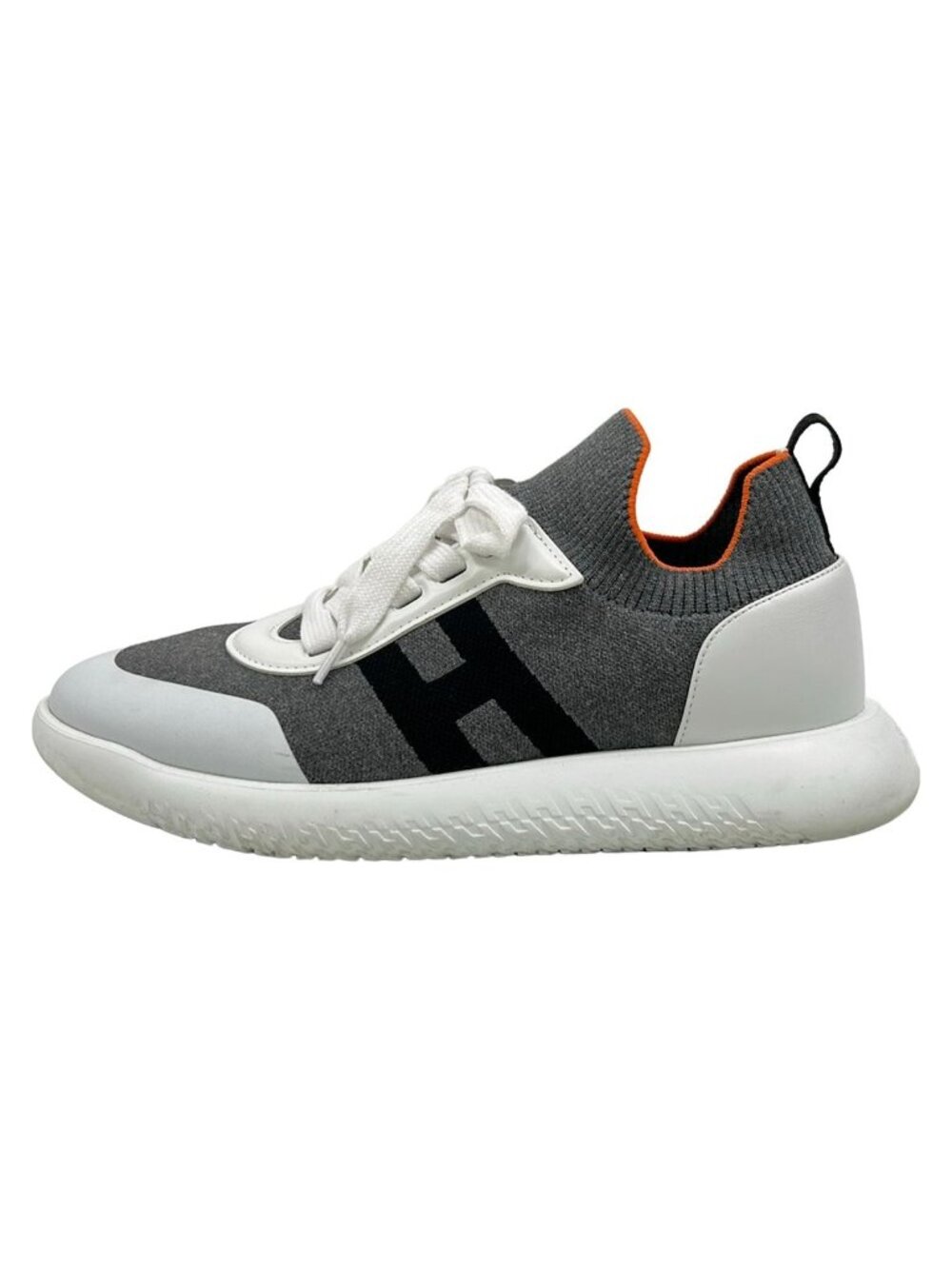 Hermes Sneakers White Gray Multi Leather